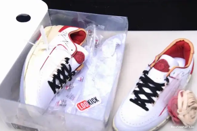 Bmlin DJ4375-106 Low 2 SP White Red Jordan Off-White Retro 0602